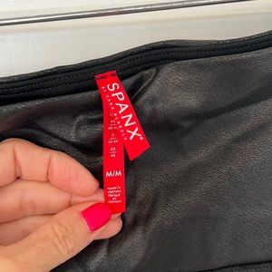 Spanx Black Faux Leather Leggings